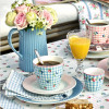 LATTE CUP Viola Check Pale Blue Greengate
