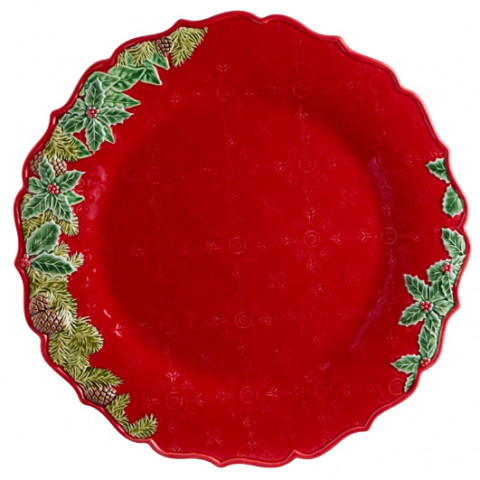 Coroa de Natal - Prato Marcador 35,5 Bordallo Pinheiro