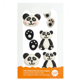 Figuras em Açúcar Panda Conj. 6