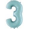 Balão #3 Azul Pastel 102cm