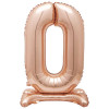Balão de Ar NÚMERO 0 Rosegold- 76CM