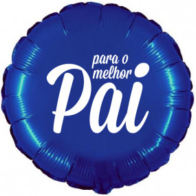 Balão MELHOR PAI Azul 45cm