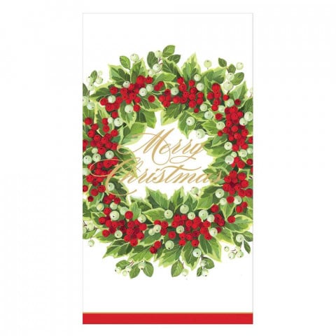 Guardanapos Holly and Berry Wreath Merry Christmas