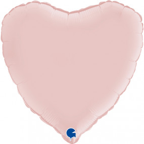 Balão Coração Rosa PASTEL 46cm