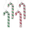 Decoração Candy Cane Vermelho e Verde 13cm