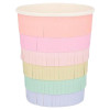 Copos Franjas Pastel