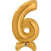 Balão de Ar NÚMERO 6 Dourado - 64CM