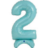 Balão de Ar NÚMERO 2 Azul Claro- 64CM