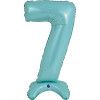 Balão de Ar NÚMERO 7 Azul Claro - 64CM