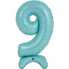 Balão de Ar NÚMERO 9 Azul Claro - 64CM