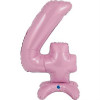 Balão de Ar NÚMERO 4 Rosa Claro - 64CM