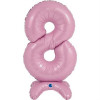 Balão de Ar NÚMERO 8 Rosa Claro - 64CM