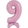 Balão de Ar NÚMERO 9 Rosa Claro - 64CM