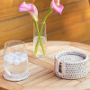 Bases Copos Rattan Branco 
