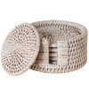 Bases Copos Rattan Branco 