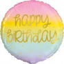 Balão Happy Birthday Pastel 46cm