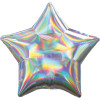 Balão Estrela Holográfica Prata