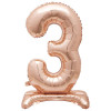 Balão de Ar NÚMERO 3 Rosegold - 76CM