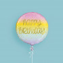Balão Happy Birthday Pastel 46cm