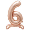 Balão de Ar NÚMERO 6 Rosegold- 76CM