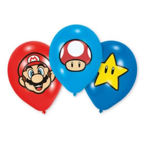 6 Balões Super Mário