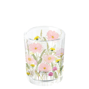 Castiçal para Tealight Pastel flowers pink