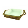 Tabuleiro Rattan com TABULEIRO DE FORNO 33cm
