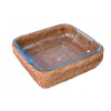 Tabuleiro Rattan com PYREX 25CM