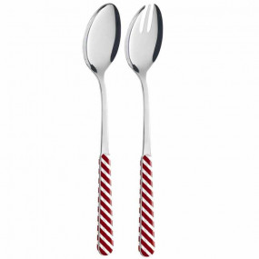 TALHERES SALADA Candy Cane Vermelho
