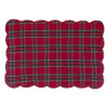 Individual Dupla Face Vermelho/Tartan