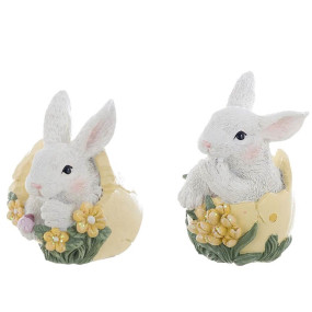 Conj. 2 coelhos decorativos