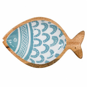 Prato Peixe Madeira 25,5cm