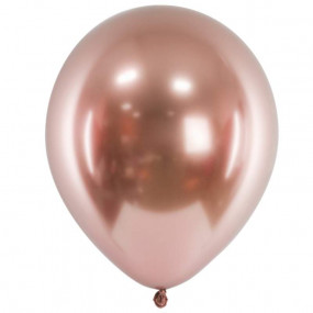 50 Balões Metálico Glossy Rosegold
