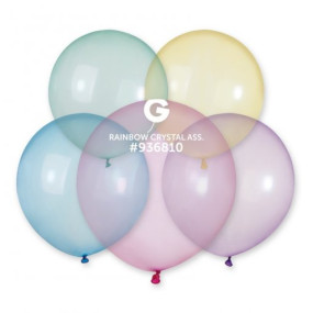 25 Balões Rainbow Cristal 48CM