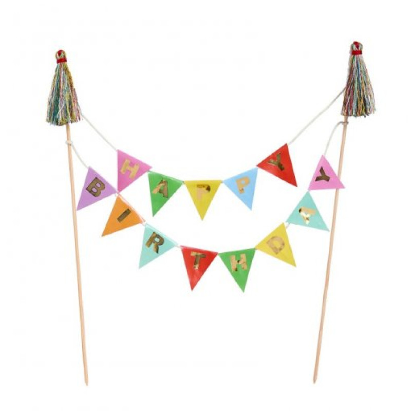 Topo Bolo Happy Birthday Tassel