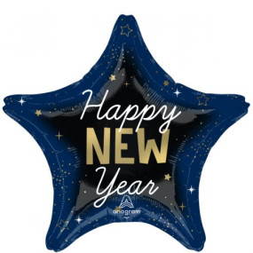 Balão Happy New Year Estrela 48cm