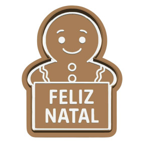 Cortador de bolachas Feliz Natal Gingerbread
