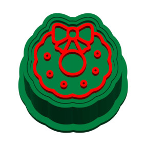 Molde Brigadeiro c/ Carimbo - Coroa de Natal