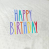 Topo de Bolo Acrílico Cristal + Acrílico Pastel Happy Birthday