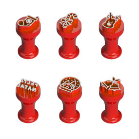 Conj. de Carimbos para Brigadeiro - Natal - Modelo 2