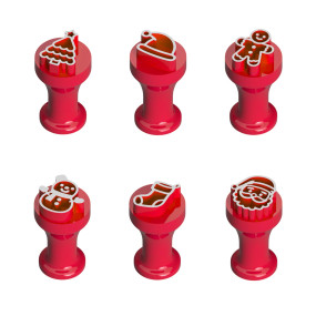 Conj. de Carimbos para Brigadeiro - Natal - Modelo 3
