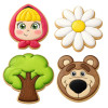 Conj. Mini Cortadores de bolachas Masha e o Urso
