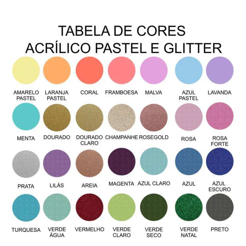 Topo de Bolo Acrílico Pastel ou Glitter Parabéns