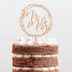 Topo de Bolo MDF MR & MRS