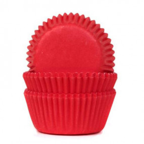 Formas Mini Cupcake  Vermelhas - Conj. 60