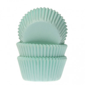 Formas Mini Cupcake Verde Agua - Conj. 60