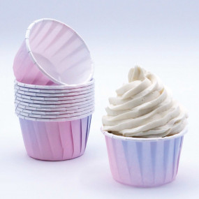 Formas Cupcake Rosa e Lilás - conj.24