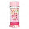 Confetis Corações rosa e branco
