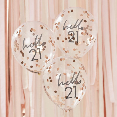 Balões Confetis - 21 Anos