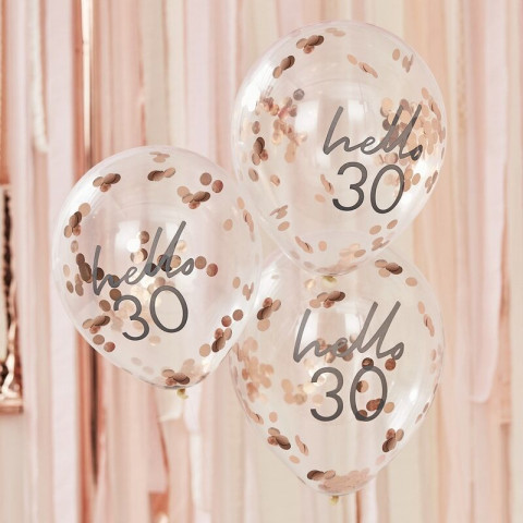 Balões Confetis - 30 Anos